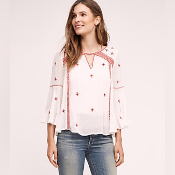 🎉HP🎉NWOT Anthropologie Floreat Adrina Blouse - Picture 4 of 10